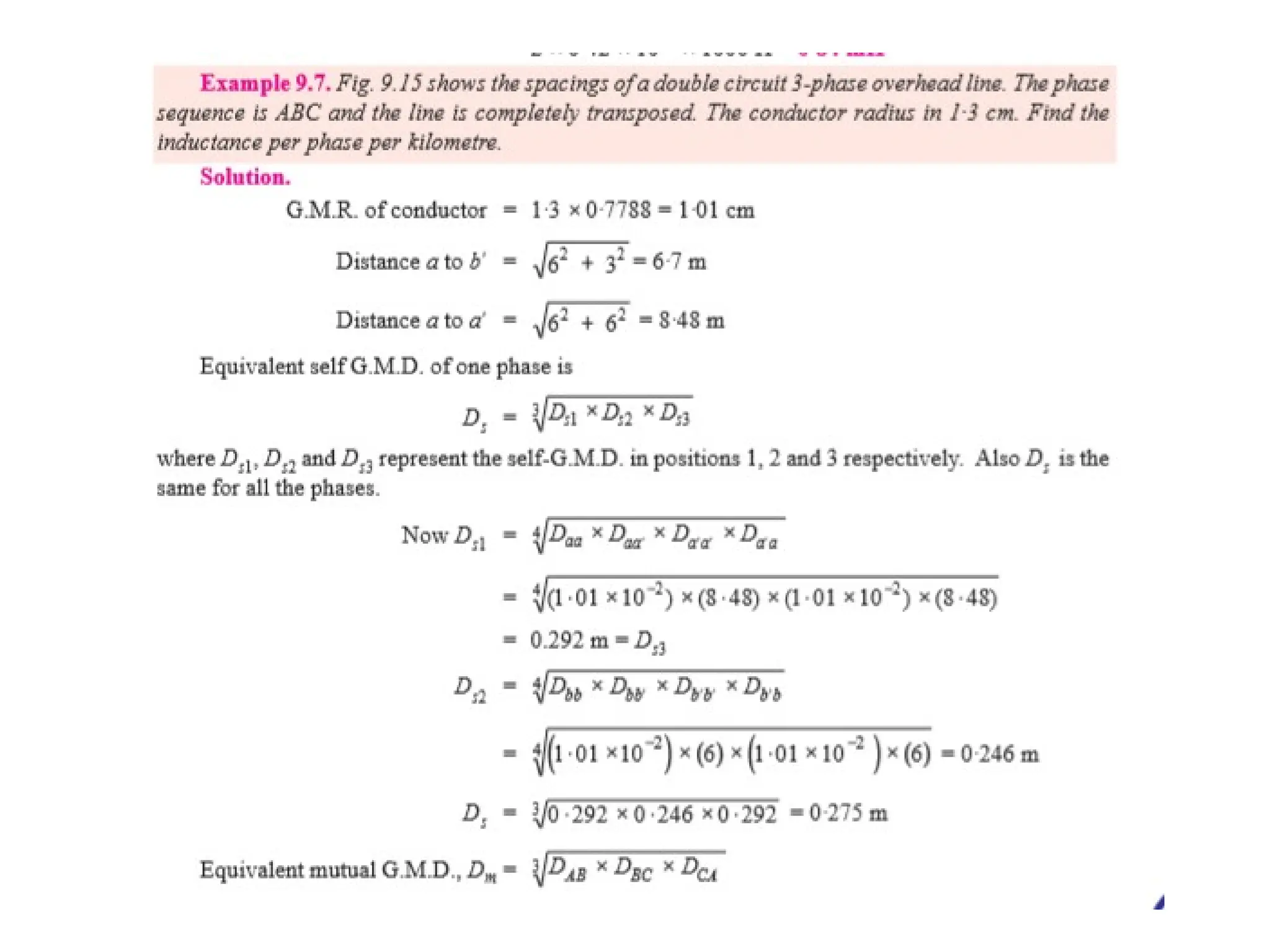 Transmission line parameters and mitigation