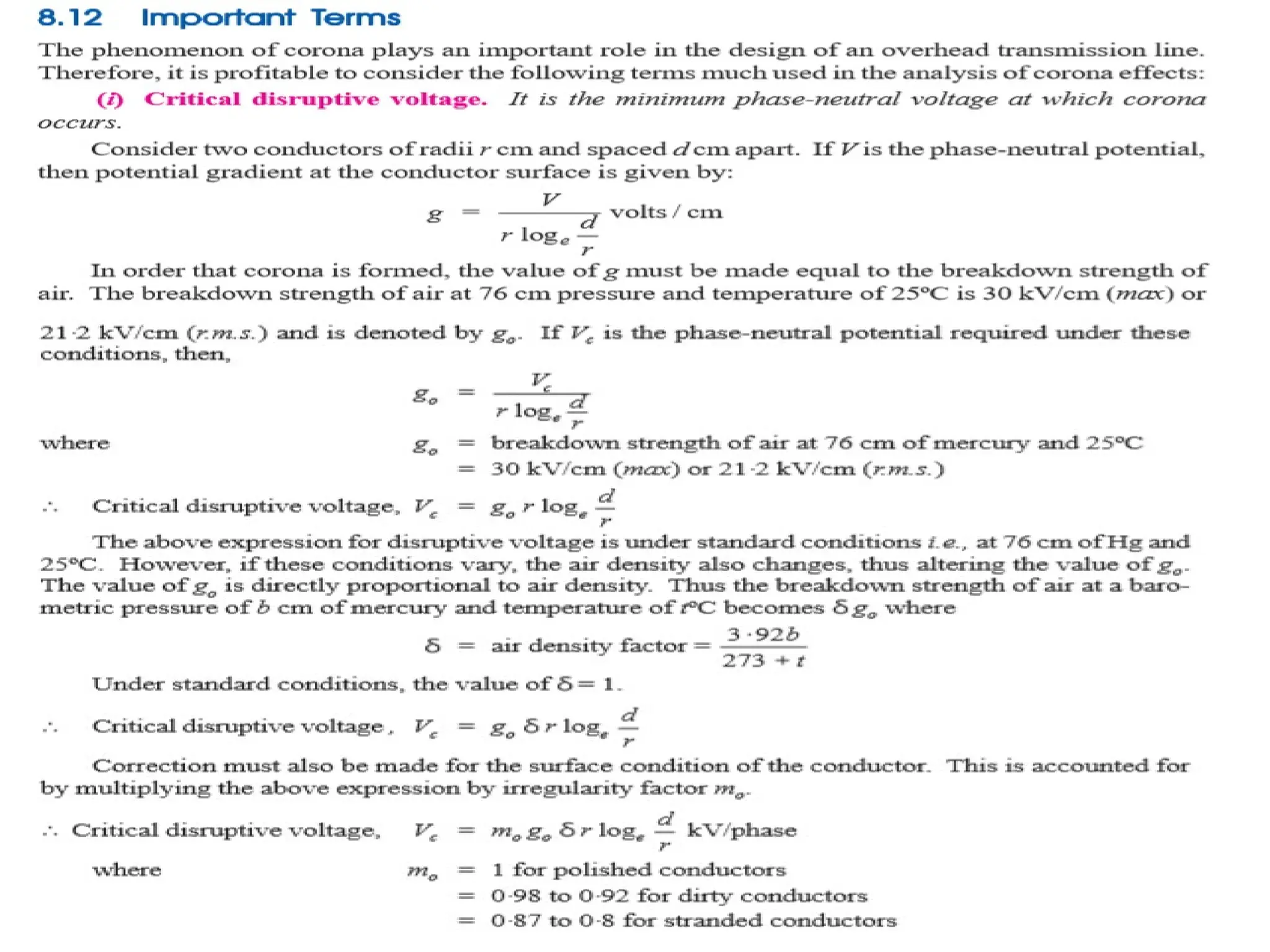 Transmission line parameters and mitigation