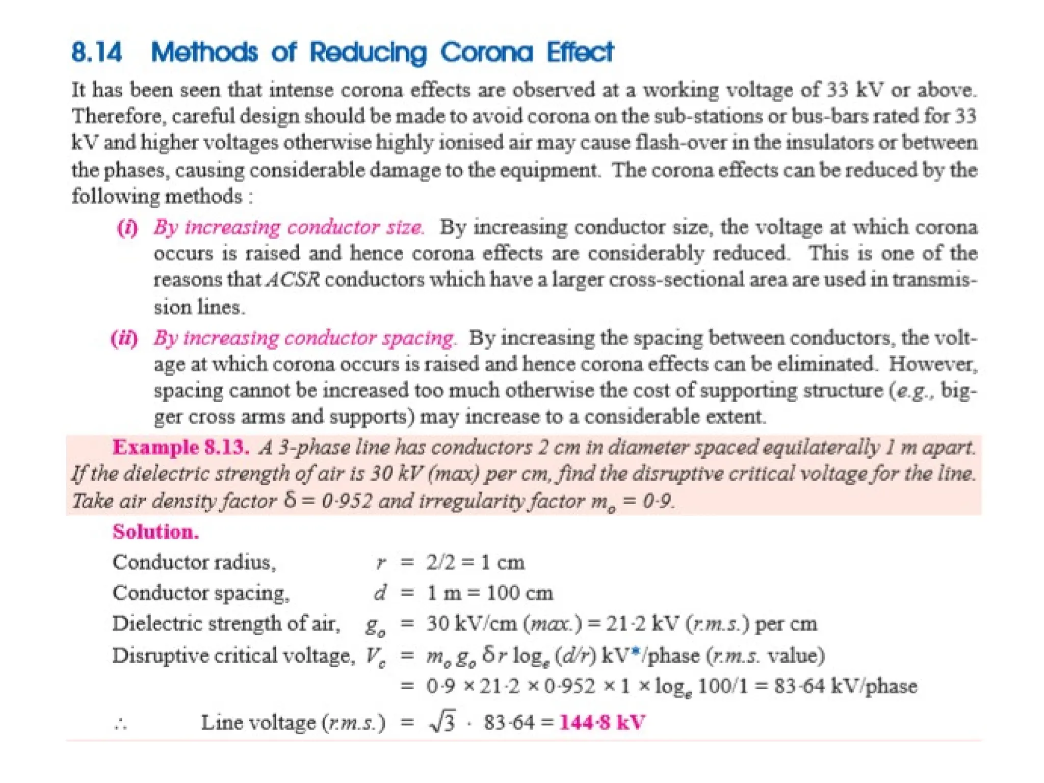 Transmission line parameters and mitigation
