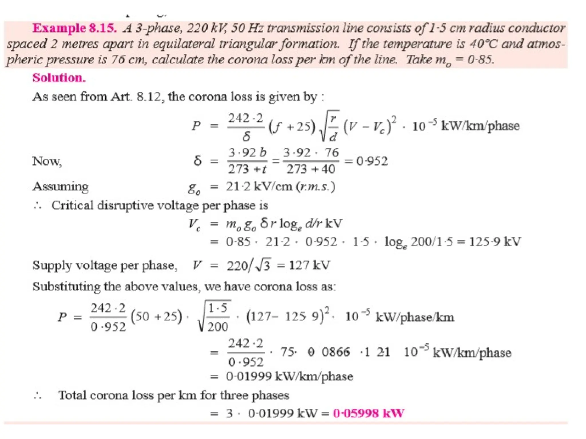 Transmission line parameters and mitigation