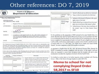 DEPARTMENT OF EDUCATION
Other references: DO 7, 2019
67
 