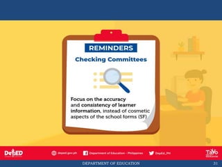 DEPARTMENT OF EDUCATION 31
 