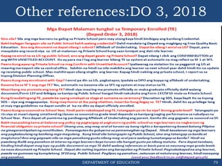 DEPARTMENT OF EDUCATION
Other references:DO 3, 2018
79
 