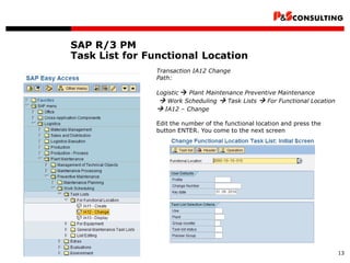Sap Task List Examples Ps sap-pm maintenance-planning | PDF