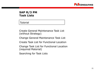 Sap Task List Examples Ps sap-pm maintenance-planning | PDF