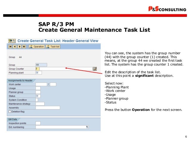 ps sap pm maintenance planning