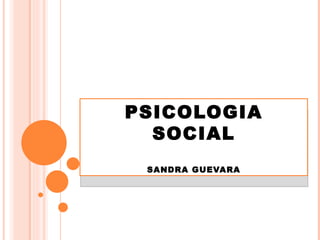 PSICOLOGIA SOCIAL SANDRA GUEVARA 