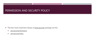 Java Networ Permission Networking and Security in Java | PPTX