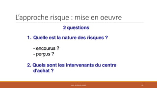 L’approche risque : mise en oeuvre
PS06 - APPROCHE RISQUE 30
 