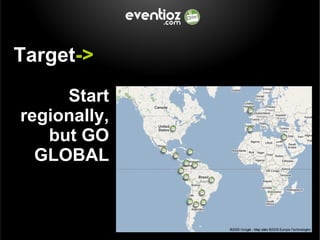 Target -> Start regionally, but GO GLOBAL 