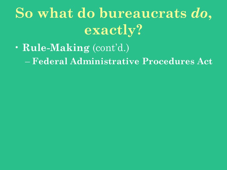 PS 101 The Bureaucracy Fall 2009