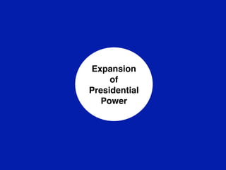 Expansion
of
Presidential
Power

 