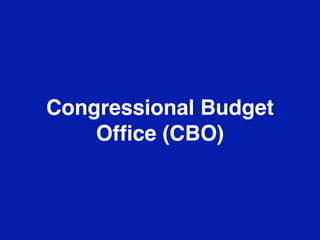 Congressional Budget
Ofﬁce (CBO)

 
