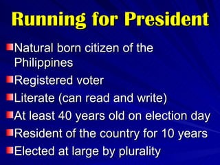 Philippine Government: The Executive Branch