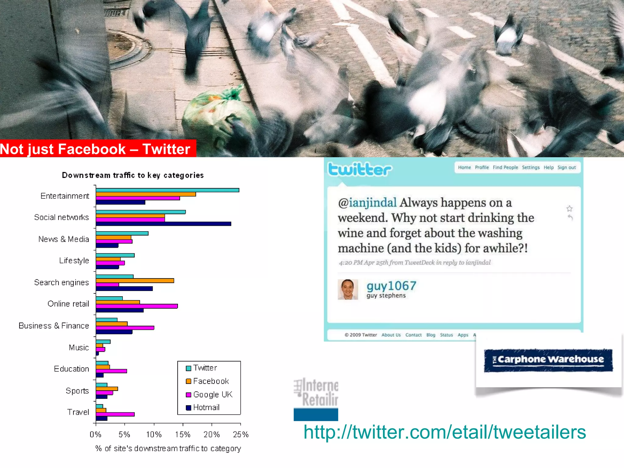 Not just Facebook – Twitter  http://twitter.com/etail/tweetailers   