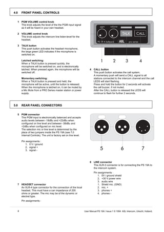 ASL Intercom PS19A | PDF