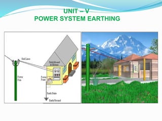 UNIT – V
POWER SYSTEM EARTHING
 