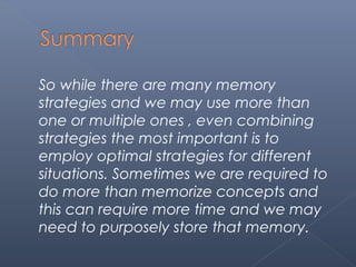 memory strategies | PPT