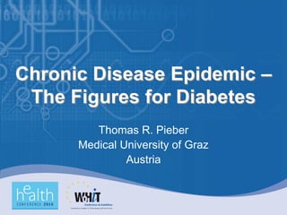 Chronic Disease Epidemic –
 The Figures for Diabetes
         Thomas R. Pieber
      Medical University of Graz
               Austria
 