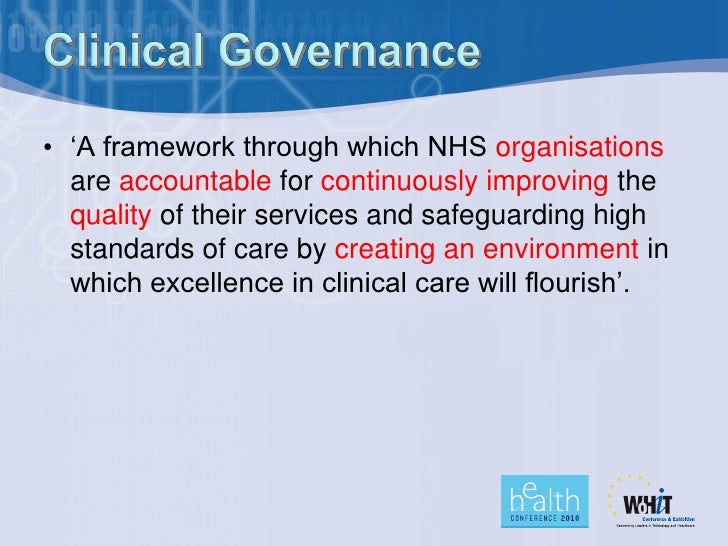 Definition of clinical governance in healthcare