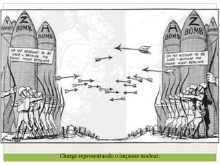 Charge representando o impasse nuclear.
 