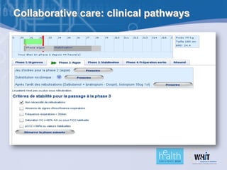 Collaborative care: clinical pathways
 