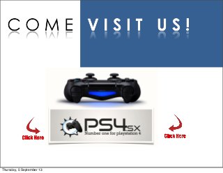 Thursday, 5 September 13
 