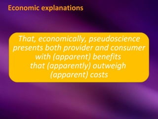 Economic explanations
 