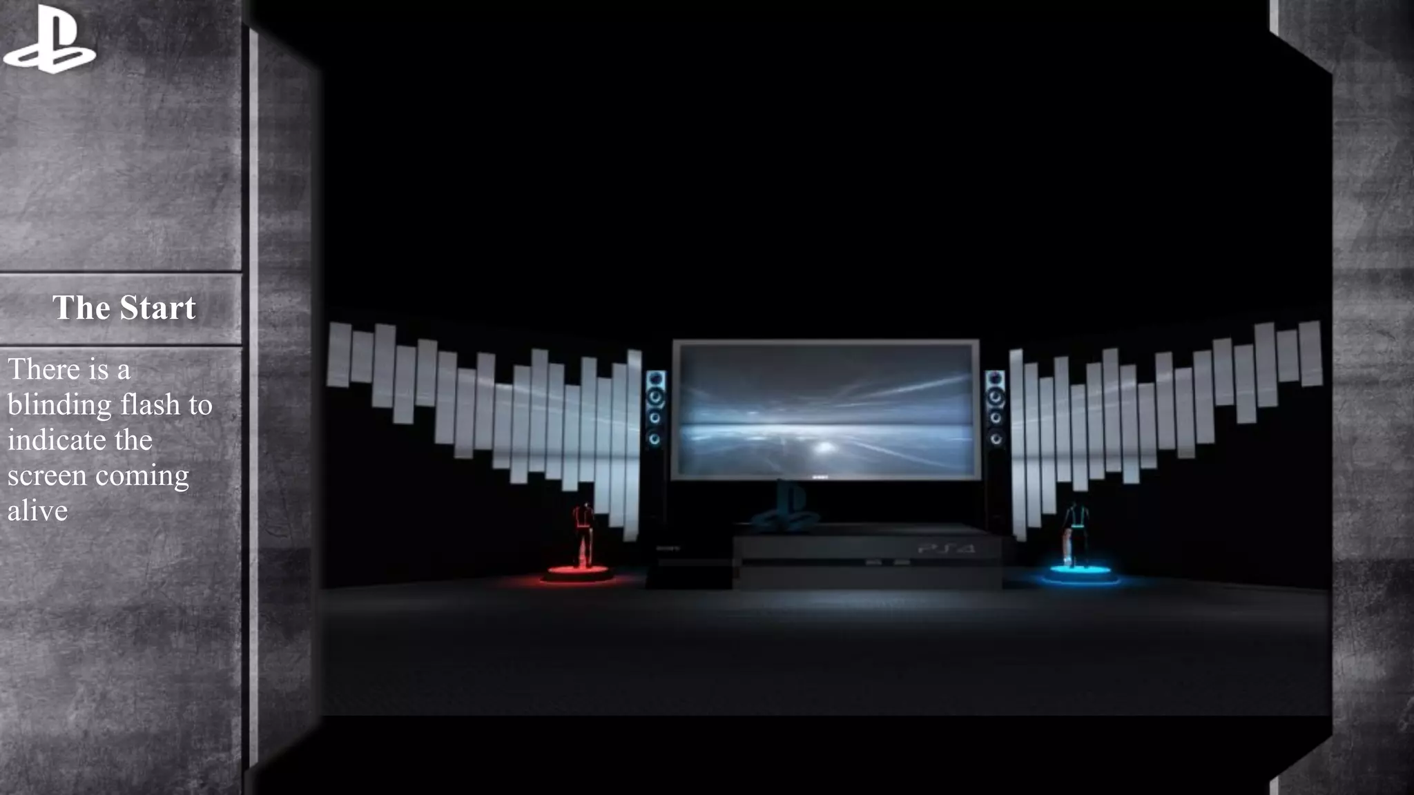 The Start 
There is a 
blinding flash to 
indicate the 
screen coming 
alive 
 