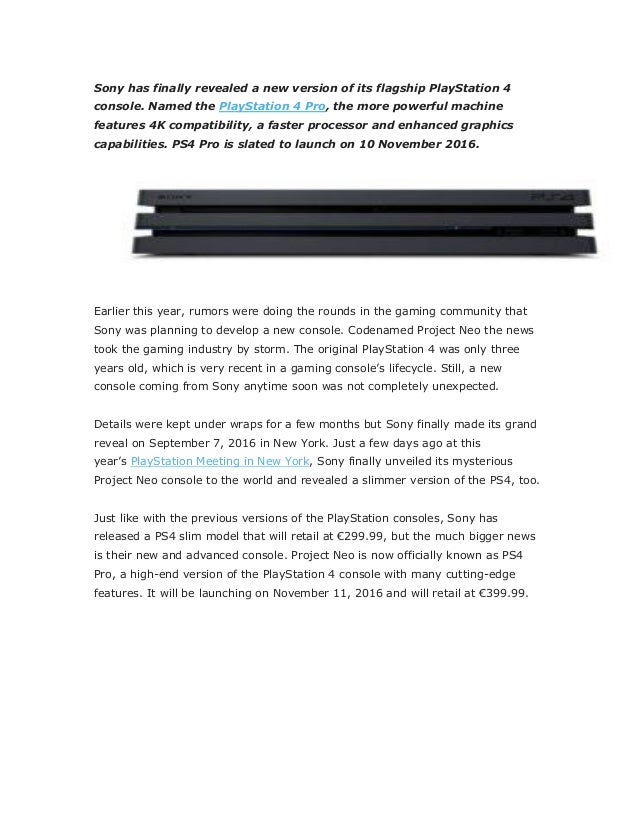 ps4 pro retail