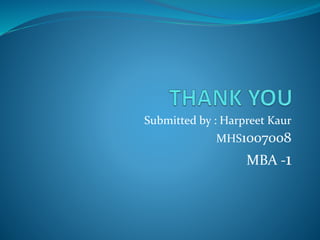 Submitted by : Harpreet Kaur
MHS1007008
MBA -1
 