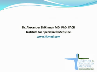 Dr. Alexander Shikhman MD, PhD, FACR
    Institute for Specialized Medicine
             www.ifsmed.com
 