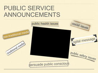 PUBLIC SERVICE 
ANNOUNCEMENTS 
 