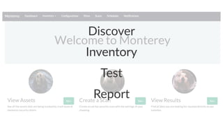 Discover 
Inventory 
Test 
Report 
 