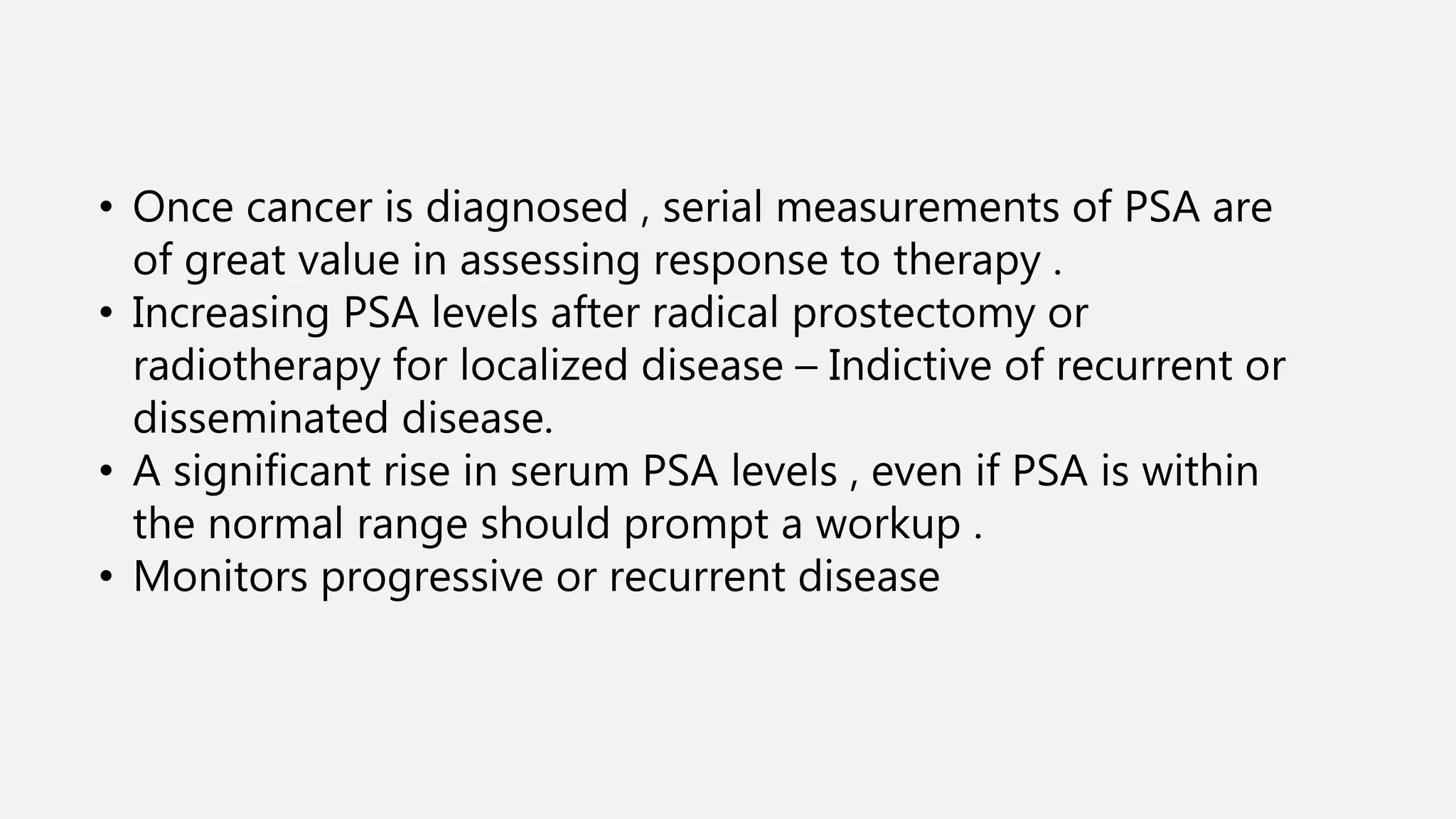 Psa Rising Role of Prostate Specific Antigen in Benign and malignant prostatic ...