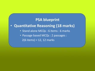PSA Exam Pattern | PPTX