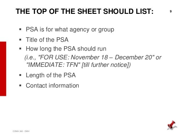 psa examples psa examples
