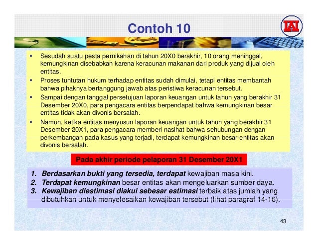 Psak 57 Provisi Liabilitas Kontijensi Dan Aset Kontijensi
