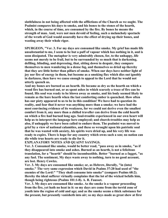 Psalm 102 Commentary PDF Psalm 102 commentary pdf