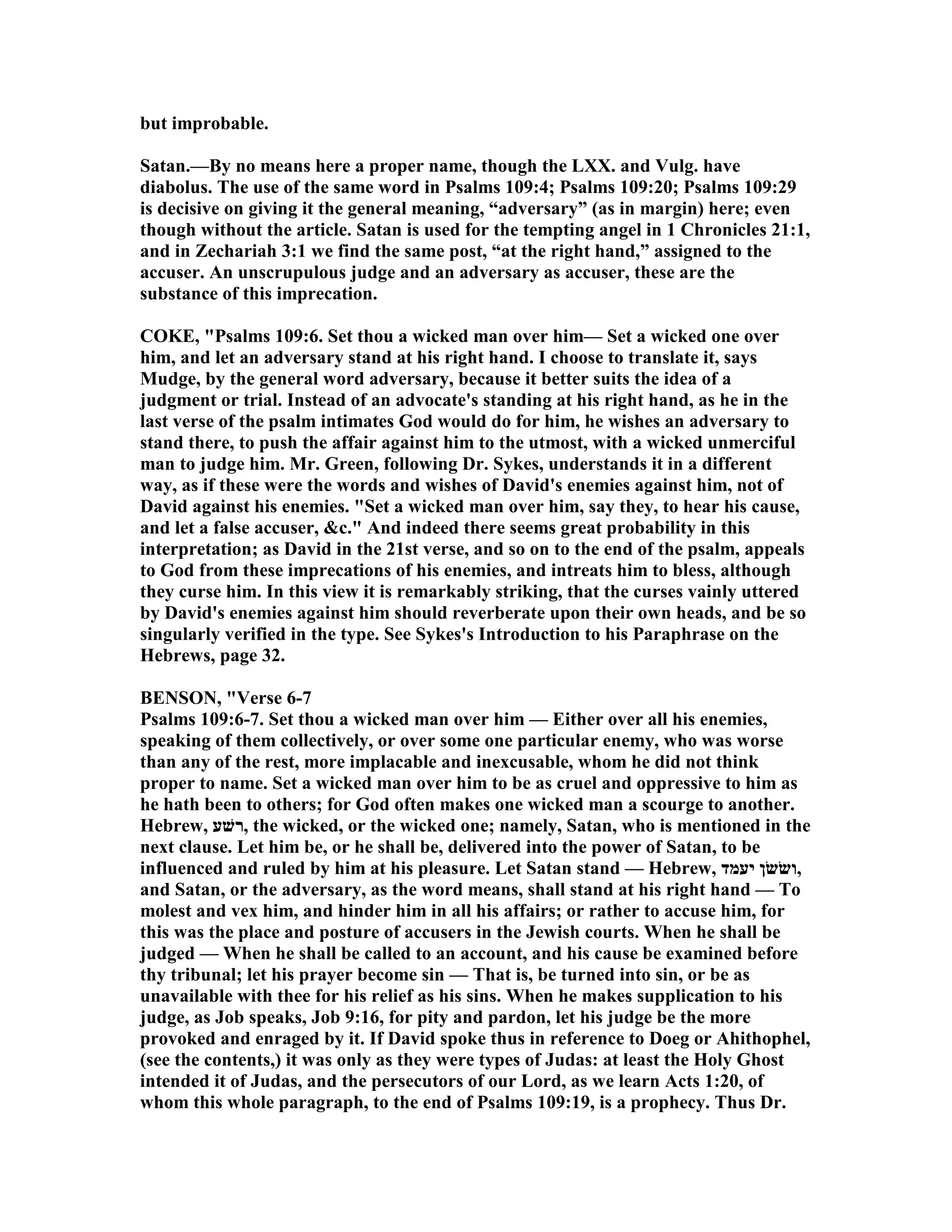 Psalm 109 commentary pdf christianity religion spirituality