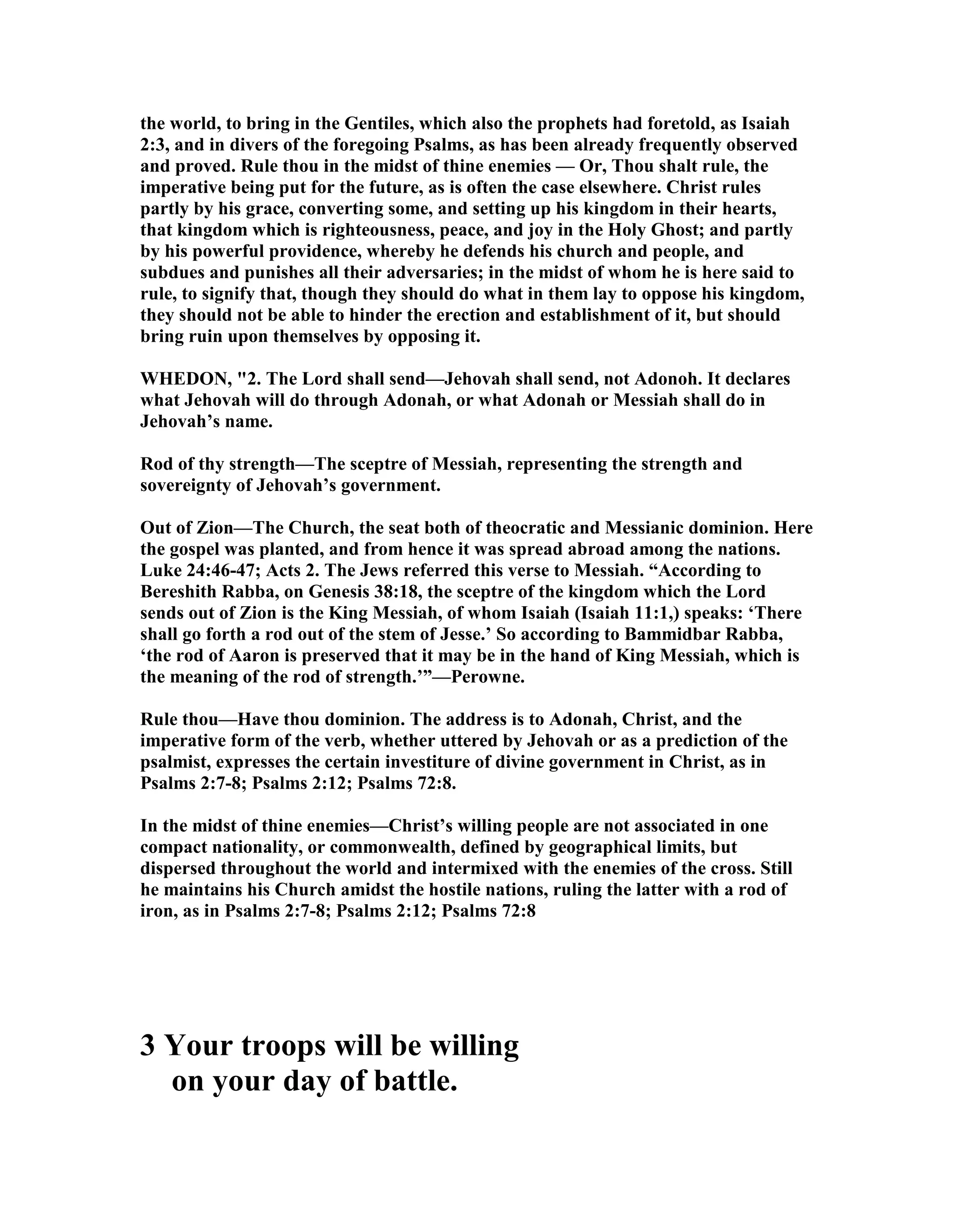 Psalm 110 Commentary