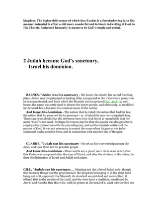 Psalm 114 commentary | PDF