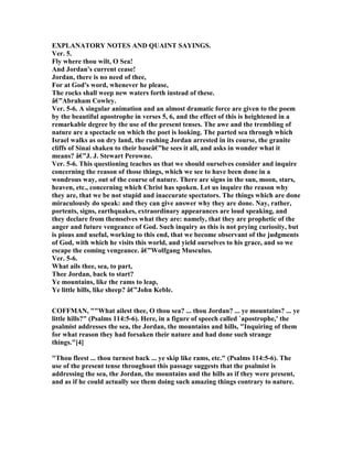 Psalm 114 commentary | PDF