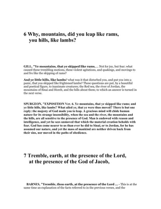 Psalm 114 commentary | PDF