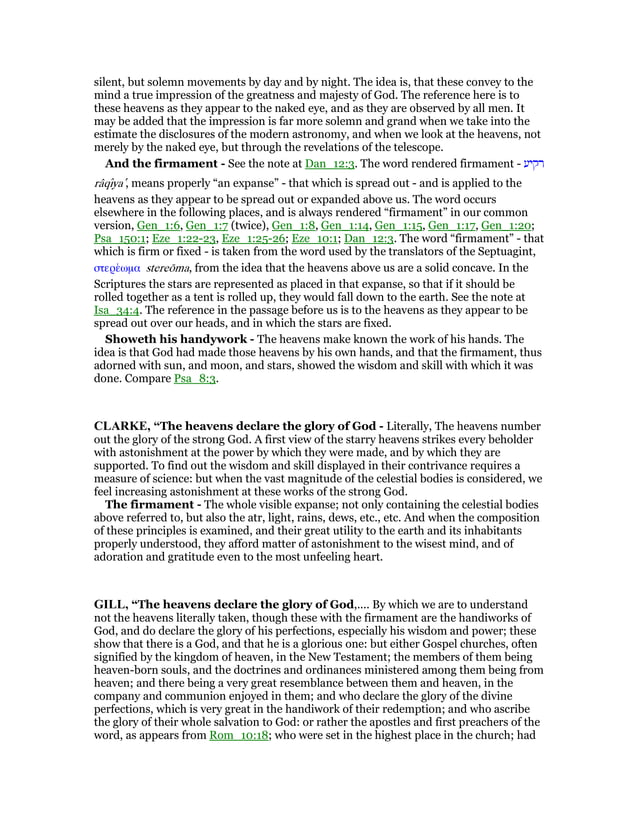 Psalm 19 Commentary PDF Psalm 19 Commentary PDF