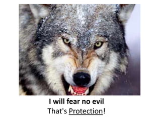 I will fear no evil… That's Protection!