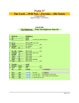 BIBLE - Psalm 37 | PDF