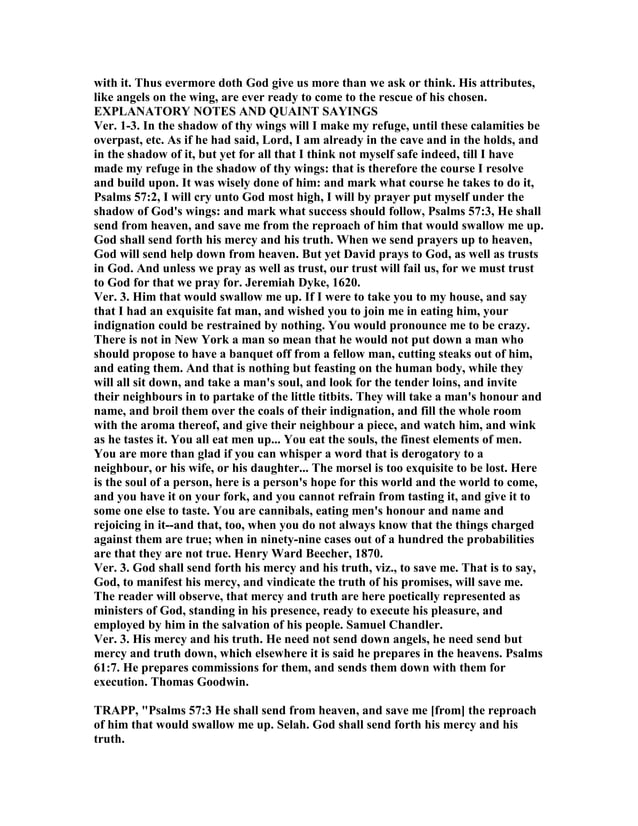 Psalm 57 Commentary PDF Christianity Religion Spirituality Psalm 57 commentary pdf christianity religion spirituality