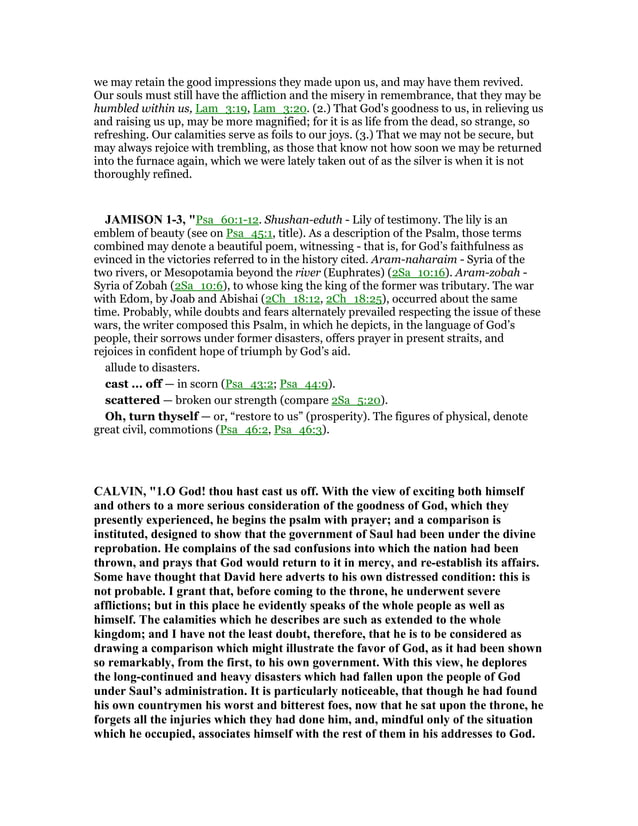 Psalm 60 Commentary PDF