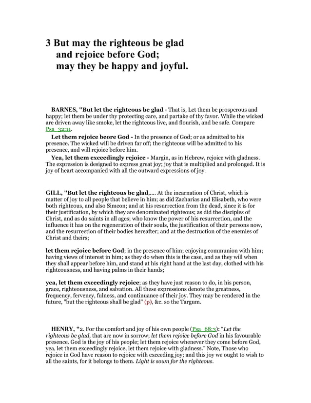 Psalm 68 Commentary PDF Psalm 68 Commentary PDF
